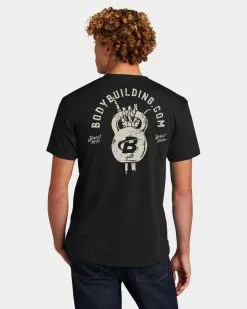 Bodybuilding.com Clothing Kettle Skel Tee -Fitness Equipment Sales 9 27 BBCOM Tattoo Apparel Kettle Skel model 1 Black Back