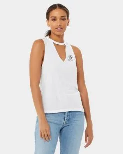 Bodybuilding.com Clothing Raise Your Flag Flowy Tank -Fitness Equipment Sales 9 27 Raise your Flag Flowy Tank White img2 0 9 24