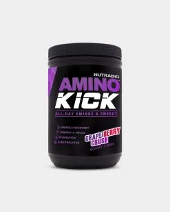 NutraBio Amino Kick 12 NutraBio Amino Kick -Fitness Equipment Sales AMINO KICK grapeberry grey