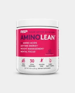 RSP Nutrition AminoLean Amino Acids -Fitness Equipment Sales Amino Lean Fruit Punch 30 Serv Florida Supplement Front High Res V3 grey