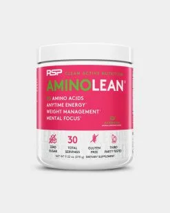 RSP Nutrition AminoLean Amino Acids -Fitness Equipment Sales Amino Lean Watermelon 30 Serv Florida Supplement Front High Res V3 grey