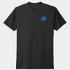 Bodybuilding.com Clothing Lightning Bolt Tee -Fitness Equipment Sales BBCOM July Drop Black Shirt Front