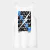 Bodybuilding.com Clothing Lightning Bolt Tank Top -Fitness Equipment Sales BBCOM July Drop White Tank Back grey