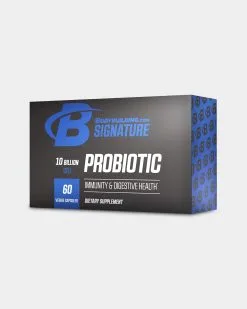 Bodybuilding.com Signature Probiotic -Fitness Equipment Sales BBCOM PROBIOTIC FRONT LEFT grey