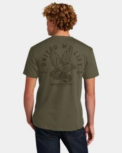 Bodybuilding.com Clothing Freedom Flyer Tee 24 Bodybuilding.com Clothing Freedom Flyer Tee -Fitness Equipment Sales BBCOM freedomflyer model 1 Military Green Back