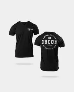 Bodybuilding.com Clothing Est. 1999 Coin V-Neck Tee -Fitness Equipment Sales BBCOM5660223 grey