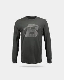 Bodybuilding.com Clothing Bodybuilding.com Blackout Collection B Logo Long-Sleeved T-shirt 8 Bodybuilding.com Clothing Bodybuilding.com Blackout Collection B Logo Long-Sleeved T-shirt -Fitness Equipment Sales BBCOM5970003 grey