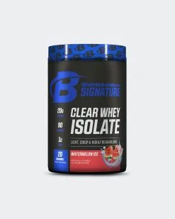 Bodybuilding.com Signature Clear Whey Isolate -Fitness Equipment Sales BBCOM NEW Signature Clear Isolate WM grey