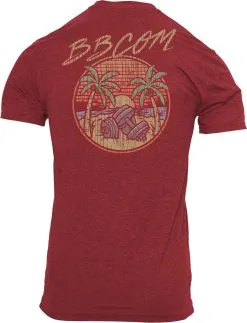 Bodybuilding.com Clothing BBcom Buff Beach Tee 10 Bodybuilding.com Clothing BBcom Buff Beach Tee -Fitness Equipment Sales Buff Beach Mens Tee Cardinal Heather 722021