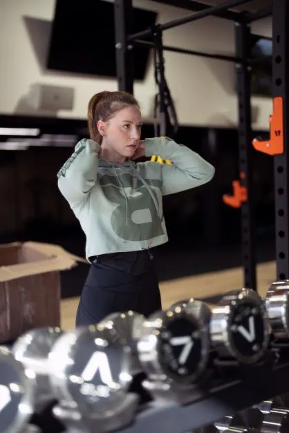 Bodybuilding.com Clothing Women's Cropped Hoodie 6 Bodybuilding.com Clothing Women's Cropped Hoodie - Image 4