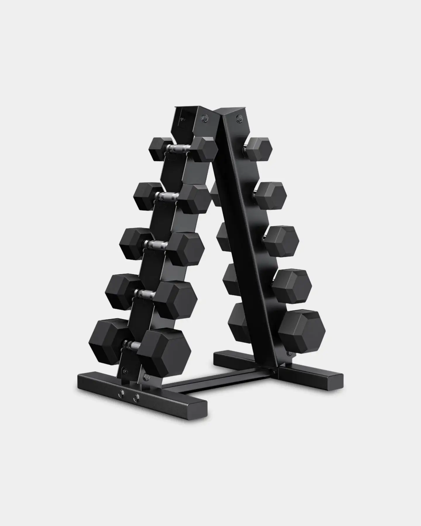 Epic Fitness 150-Pound Dumbbell Set With A-Frame Rack 3 Epic Fitness 150-Pound Dumbbell Set With A-Frame Rack