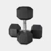 Epic Fitness Rubber Hex Coated Dumbbells -Fitness Equipment Sales Dumbbells 45lbs grey