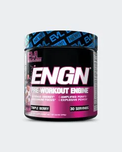 EVLUTION NUTRITION ENGN Pre-Workout 19 EVLUTION NUTRITION ENGN Pre-Workout -Fitness Equipment Sales ENGN 30SERV Triple Berry grey