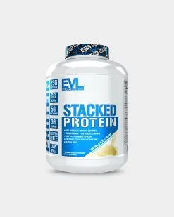 EVLUTION NUTRITION Stacked Protein -Fitness Equipment Sales EVL6190385 EVL Stacked 5lb Vanilla Ice Cream 06 30 2021 1 grey