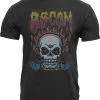 Bodybuilding.com Clothing BBcom Skull Tee -Fitness Equipment Sales Flaming Skull Mens Tee Graphite Black 7221