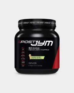 JYM Supplement Science Post Jym BCAAs + Recovery Matrix -Fitness Equipment Sales JYM4910042 Post BCAA 30 Serv Rain Bow Sherbert MAIN grey