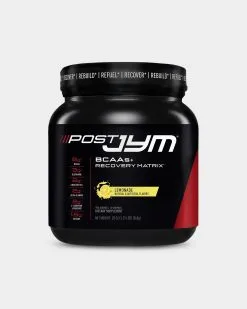 JYM Supplement Science Post Jym BCAAs + Recovery Matrix -Fitness Equipment Sales JYM4910043 POSTBCAA 30serv Lemonade MAIN grey