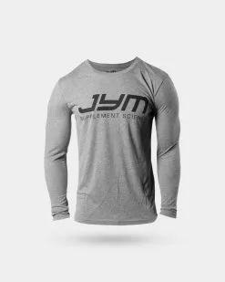JYM Supplement Science JYM Classic Logo Tri-Blend Long-Sleeved Tee -Fitness Equipment Sales JYM5600079 grey