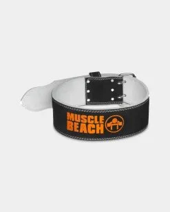 Muscle Beach Nutrition Muscle Beach Leather Weightlifting Belt -Fitness Equipment Sales MBN6060056 grey