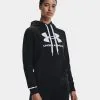 Under Armour Rival Fleece Logo Womans Hoodie -Fitness Equipment Sales RIval Fleece Logo Hoodie grey