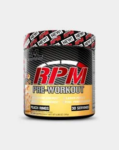 EVLUTION NUTRITION RPM Pre-Workout 5 EVLUTION NUTRITION RPM Pre-Workout -Fitness Equipment Sales RPM Peach Rings 30 serv image grey