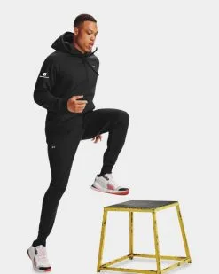 Under Armour Rival Fleece Hoodie -Fitness Equipment Sales Rival Fleece Hoodie Black Action grey