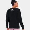 Under Armour Rival Fleece Women's Oversize Crew -Fitness Equipment Sales Rival Fleece OS crew Black grey