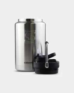 Ice Shaker One Gallon Jug 128oz. -Fitness Equipment Sales SKU30000206 Ice Shaker One Gallon Jug 128oz Stainess Steel 2 grey
