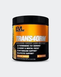 EVLUTION NUTRITION TRANS4ORM Fat Burner Powder -Fitness Equipment Sales TRANS4ORM 30SERV OM grey