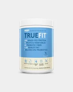 RSP Nutrition TrueFit Grass-Fed Protein -Fitness Equipment Sales True Fit Grass Fed Vanilla 12 Serv Milk Specialties Front High Res V1 grey