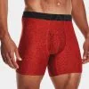 Under Armour Tech 6" Novelty Underwear 2-pk -Fitness Equipment Sales UA Tech 6 Novelty 2 pk Red Black Front grey