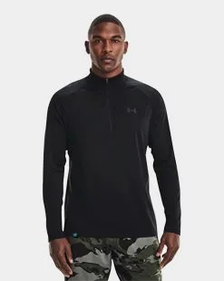 Under Armour Men's UA Tech™ Half Zip Long Sleeve -Fitness Equipment Sales UA6370270 grey