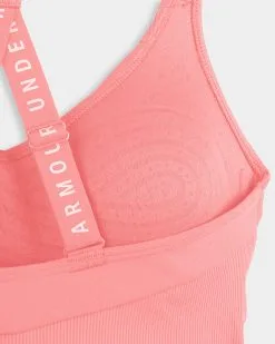 Under Armour Infinity Ribbed Mid Sports Bra -Fitness Equipment Sales Under Armour Infinity Mid Rib Bra Pink Clay 3 grey