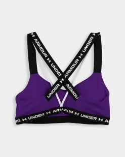 Under Armour Crossback Low Sports Bra -Fitness Equipment Sales Under Armour UA Crossback Low Purple Zest 2 grey