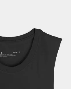 Under Armour Cut Off-Style Tank 16 Under Armour Cut Off-Style Tank -Fitness Equipment Sales Under Armour UA Left Chest Cut off Tank Black 3 grey