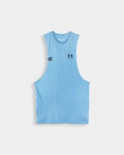 Under Armour Cut Off-Style Tank 17 Under Armour Cut Off-Style Tank -Fitness Equipment Sales Under Armour UA Left Chest Cut off Tank Blue Flannel 1 grey