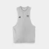 Under Armour Cut Off-Style Tank -Fitness Equipment Sales Under Armour UA Left Chest Cut off Tank Steel Heather 1 grey