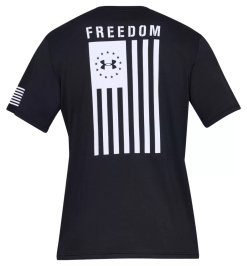 Under Armour Men's UA Freedom Flag T-Shirt -Fitness Equipment Sales freedomflagtee black back