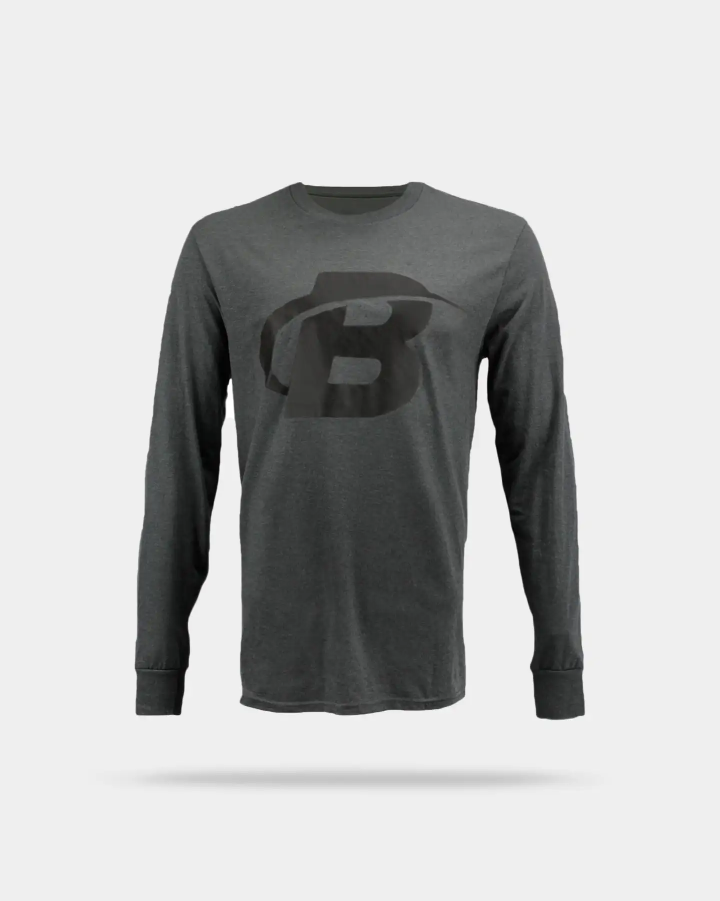 Bodybuilding.com Clothing Bodybuilding.com Blackout Collection B Logo Long-Sleeved T-shirt 3 Bodybuilding.com Clothing Bodybuilding.com Blackout Collection B Logo Long-Sleeved T-shirt