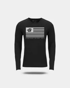 Bodybuilding.com Clothing Bodybuilding.com B-Fit Flag Long-Sleeved Tee