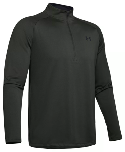 Under Armour Men's UA Tech™ Half Zip Long Sleeve -Fitness Equipment Sales techhalfzip black front